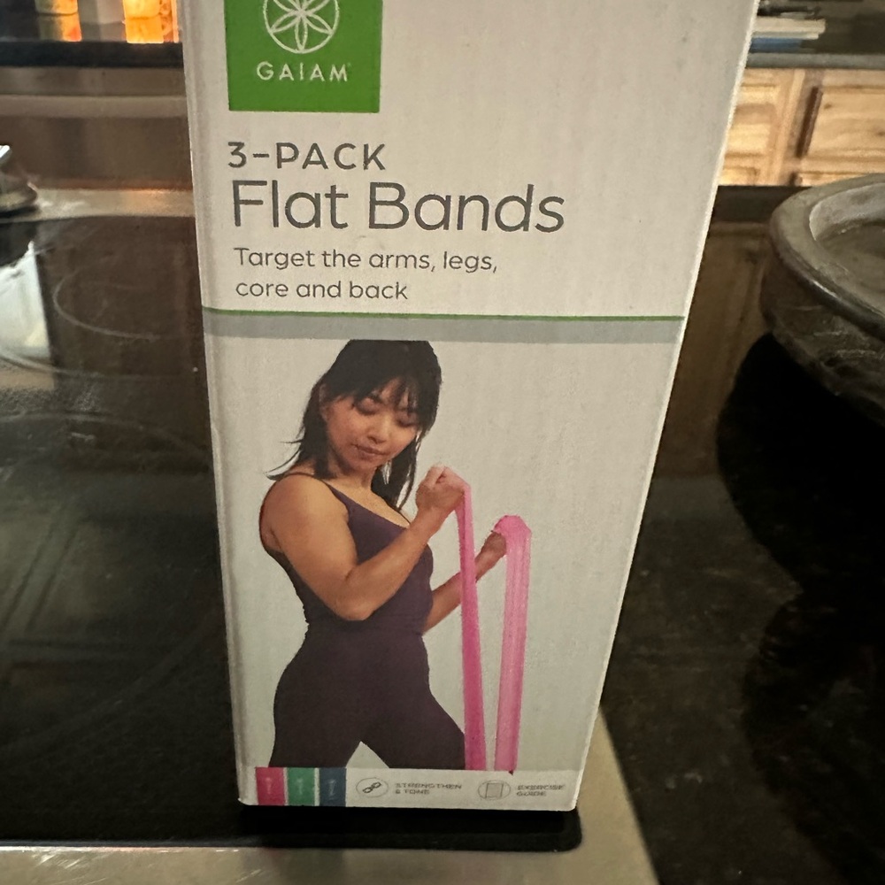 Gaiam 3-Pack Flat Bands new in box